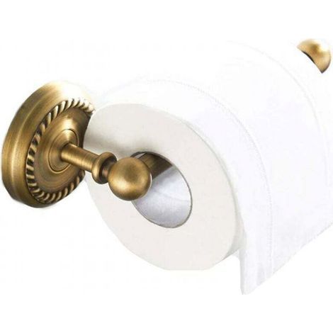 Toilettenpapierhalter Zur Wandmontage In Antikgold-bronze, 207,3 Cm, Retro-badezimmerrollenhalter Mit Handyhalter.