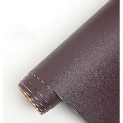 Kunstleder-aufkleber, Selbstklebendes Leder-reparaturflicken, Genarbtes Kunstleder-vinyl-reparaturflicken-set Für Sofas, Autositze Und Möbel (dunkelbraun, 50 X 137 Cm)