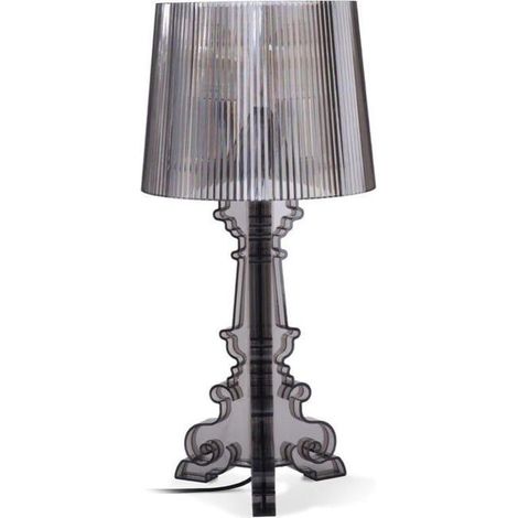 Groofoo Tischlampe – Kleine Designer-wohnzimmerlampe – Bour Dunkelgrau – Acryl, Kunststoff