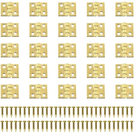 100 Stück Mini-scharniere, Retro-scharniere, Verbindungsstücke, Messingscharniere, Kleine Scharniere, Metall-miniaturscharniere Mit Schrauben, Schranktür, Schublade, Kommode