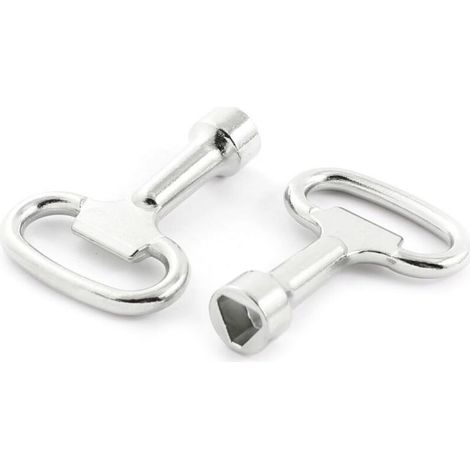 2 Stück Dreieck-müllschlüssel, Müllschlüssel, Gelber Dreieckiger Metall-dreieck-steckschlüssel