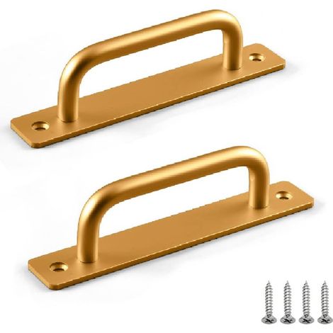 2 Stück Schiebetürgriff, Türgriffe Aus Aluminiumlegierung, Schrankgriff, Starkes Und Einfach Zu Installierendes Design, Für Schiebetüren, Schranktüren (gold), 180 Mm