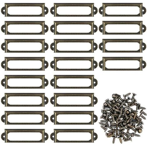 20 Stück Metall-etikettenhaltergriff 60 X 17 Mm Für Büro-bibliotheksregalrahmen