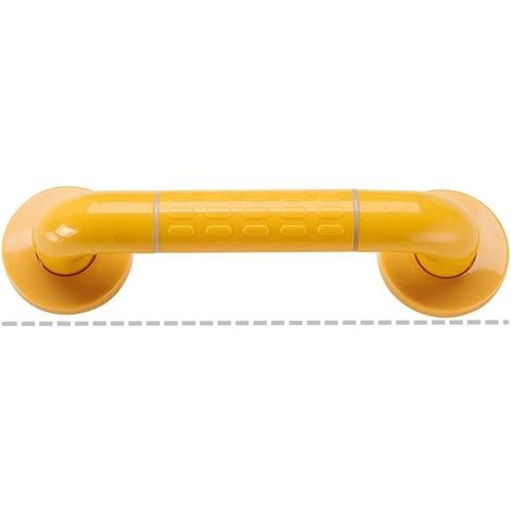 30 Cm Gelber Toiletten-haltegriff, Badezimmer-haltegriffe Mit Rutschfestem Edelstahlgriff, Dusch-haltegriff Mit Hellen Kreisen – Mit Abdeckflansch