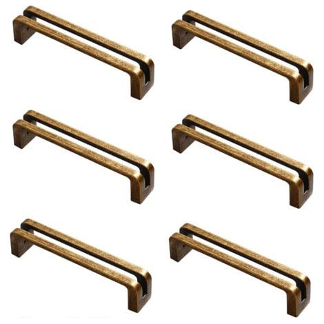 6 Stück Antike Messing-küchenschrankgriffe, 96 Mm Antike Messing-küchenschrankgriffe, Möbelschubladengriffe, Für Schreibtische, Schubladen, Schränke