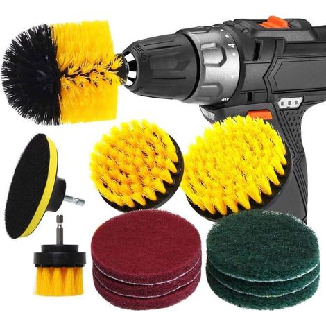 Bohrer-reinigungsbürste, 12 Stück, Auto-bohrer-bürste, Bohrer-bürsten-reinigungsbürste, Für Felgen, Fliesen, Teppich, Badewanne, Küche