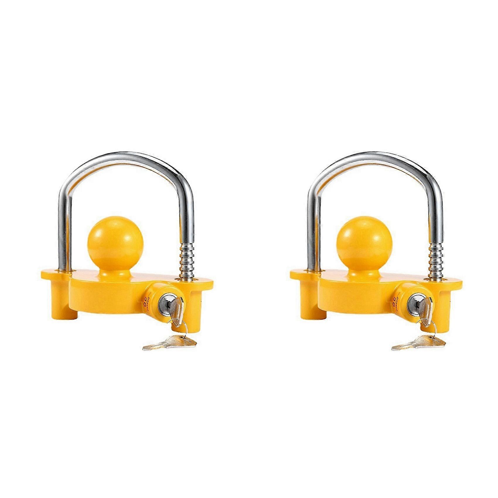 2x Verrouillage Universel Pour Attelage De Remorque, Sécurité Antivol, Réglable, Pour Véhicules Lourds, Camions, Caravanes