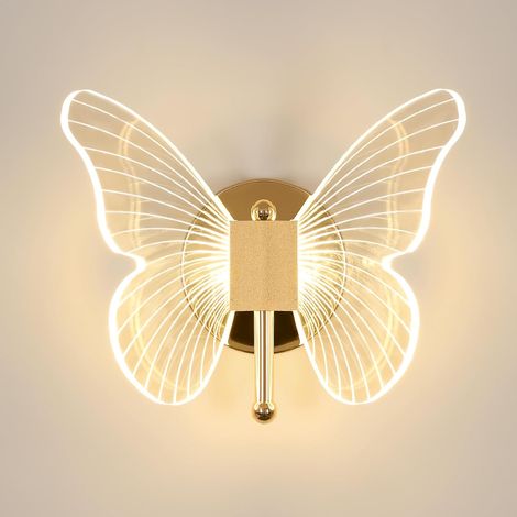 Goeco – 10w Led-wandleuchte Dimmbar 3000k-6500k – Acryl Und Eisen – Moderne Dekorative Beleuchtung Für Wohn- Und Schlafzimmer