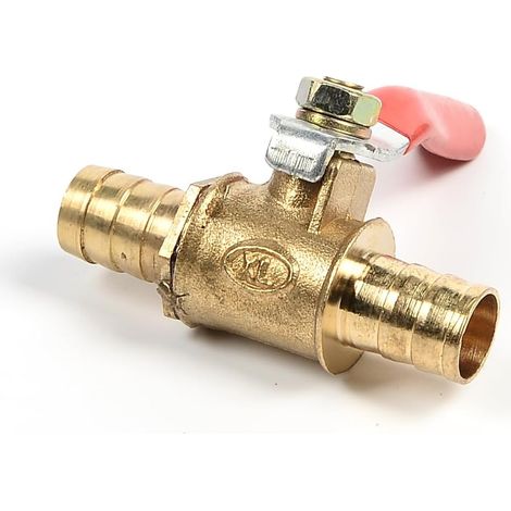 Messing-kugelhahn, 10 Mm, Widerhaken, Absperrventil, Rohrverschraubung, Adapter Für Wasser, Gas, Öl (1 Stück)