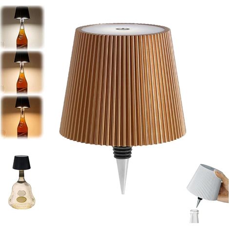 Oidipie – 1200 Mah Wiederaufladbare Kabellose Tischlampe – Moderne Led-touch-lampe – Gestreiftes Gold Für Innen- Und Außendekoration