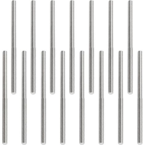 15 Stück Gewindestange M6 X 100 Mm Edelstahl-gewindestange M6 Edelstahl-gewindestangen Vollgewinde-stangenbolzen, Vollgewindestange
