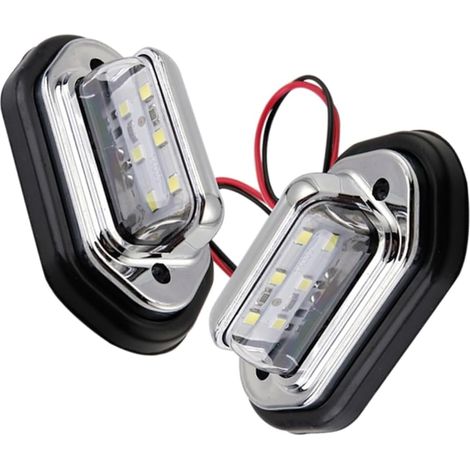 2 Stück Led-kennzeichenbeleuchtung, Wasserdicht, Hinten Für Autos, Utvs Und Anhänger, Led-kennzeichenbeleuchtung