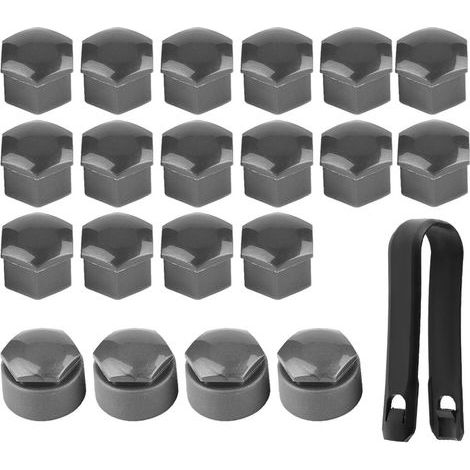 20 Stück Graue Anti-diebstahl-schutzkappen Für 17-mm-autorad-radmuttern
