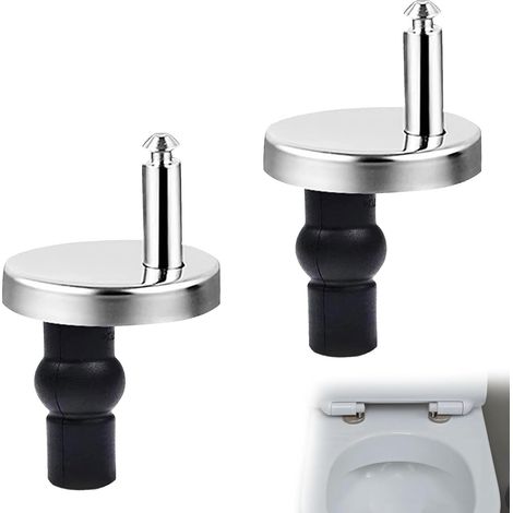 2er-pack Scharnierbefestigungen Für Toilettendeckel, Schnellverschlussscharniere, Mit Ersatz-gummischrauben, Kompatibel Mit Den Meisten Toiletten