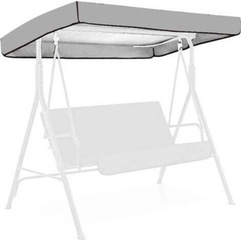 3-sitzer-schaukel Aus Wasserdichtem Silbernem Polyester – Lässiger, Zeitgenössischer Stil, Maße 191 X 120 X 23 Cm