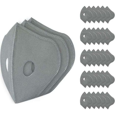 30er-pack Ersatzfilter Für Maske, Aktivkohle-geblasenes Tuch, 5-lagiger Ersatzfilter, Wiederverwendbar, Atmungsaktive Staubmaske, Geeignet Für Holzbearbeitung, Universalgröße