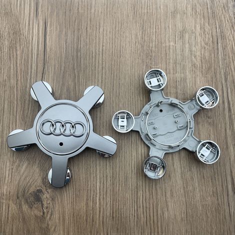 4er Set Radkappen 4f0601165 N Rademblem, Für 135 Mm Radkappen Für Audi (grau)
