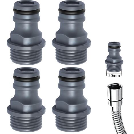 4er-pack G 1/2 Zoll / 20 Mm Wasserhahnanschlüsse, Gartenschlauchanschlüsse Mit Außengewinde