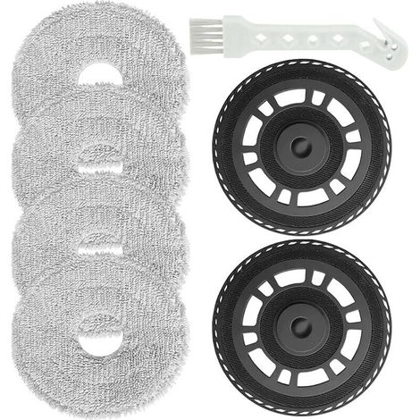 4er-pack Wischtücher Mit 2 Ersatzhaltern Für Dreame L10s Pro Ultra Heat / L10s Ultra Gen2 / X40 Ultra / X40 Master / L40 Ultra / L20 Ultra / Mova E30 Ultra Roboterstaubsauger (4 + 2 Stück)