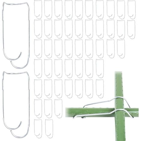 50 Stück Pflanzen-spalier-verbindungsschnallen – Stahl-verbindungsschnallen Für Garten, Kletterpflanzen, Gewächshaus (20 Mm)