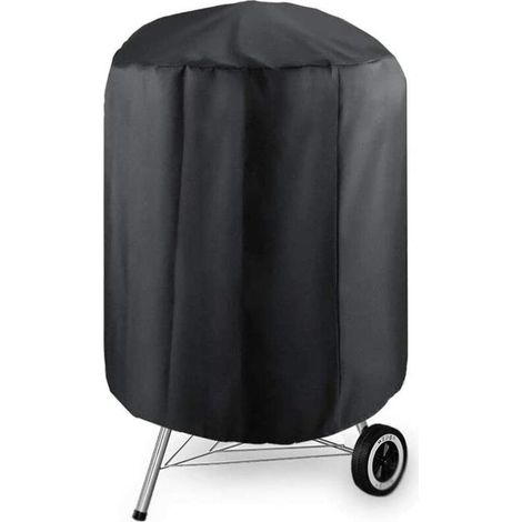 Barbecook Runde Grillabdeckung, 5877 Cm, Robuste Grill-schutzabdeckung, 210d, Wasserdicht, Staubdicht, Anti-uv-anti-aging-grillabdeckung, Verstellbarer Riemen