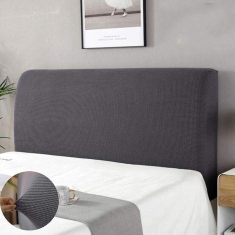 Csparkv Kopfteilbezug, Kopfteil-schutzbezug, Staubdicht, Waschbar, Kopfteilbezug, 360°-vollpackung, Grau, 150 Cm, Geeignet Für 140–170 Cm Große Kopfteile