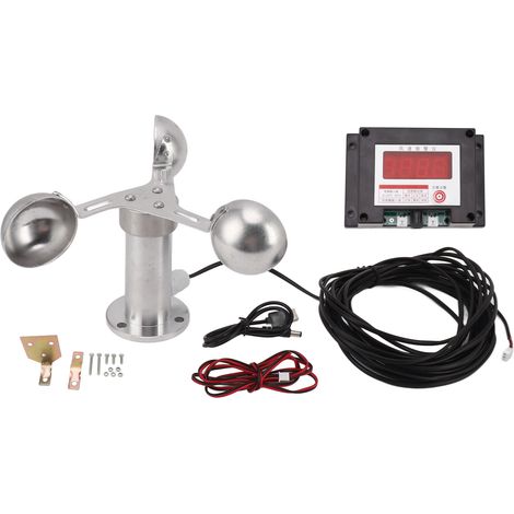 Decdeal Tower Anemometer Alarme Speed ​​​​mether Speed ​​mether Station 3 Tassen 220 V