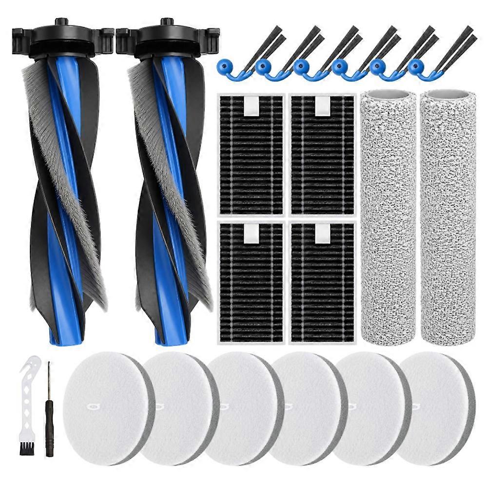 Lot De 22 Pièces De Rechange Pour Aspirateur Robot Ecovacs Deebot X12 Omnicyclone : Brosse Principale, Filtre Et Accessoires De Nettoyage.