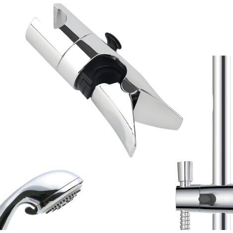 Duschkopfhalter, Ohne Bohren, Für Duschstangen Mit 18–25 Mm Außendurchmesser, 360° Verstellbar, Silber-muntra