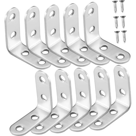 Edelstahl-halterungsset Mit Winkelhalterungen Und Schrauben Für Möbel, Bettgestell, Erhöhter Tisch, Robuste Und Korrosionsbeständige Befestigung Für Reparaturen Im Innen- Und Außenbereich