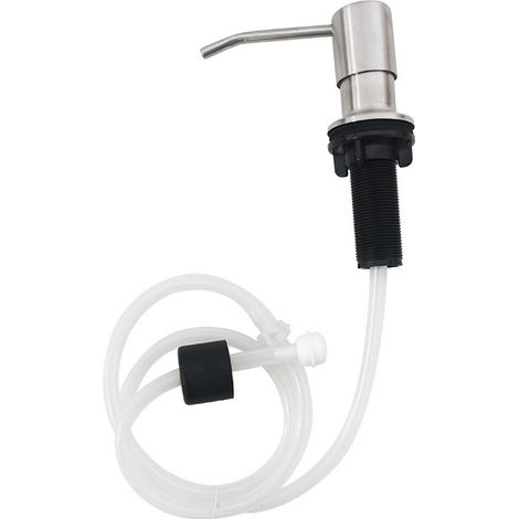 Edelstahl-seifenspender, Desinfektionspumpe, 360° Drehbar, Zur Abgabe Von Seife, Geschirrspülflüssigkeit Und Hydroalkoholischem Gel (1 M Flexibler Schlauch, Gebürsteter Edelstahl)