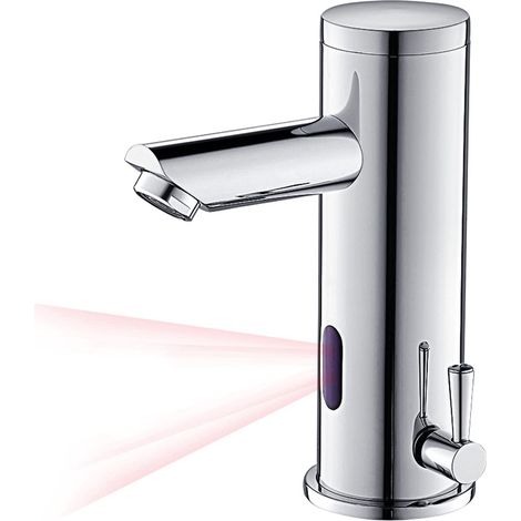 Elektronischer Infrarot-waschtischmischer Für Kaltes Und Heißes Wasser, Automatischer Mischer, Messing, Chrom, Automatischer Waschtisch-wasserhahn Für Badezimmer, Elektronischer Waschtisch-wasserhahn