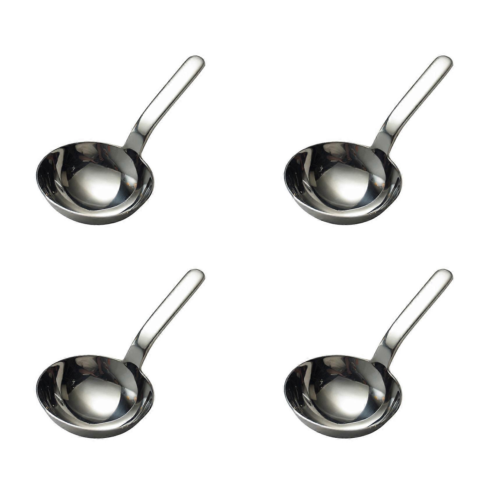 Louches À Soupe Profondes En Acier Inoxydable Épais, Manche Court, Grande Cuillère À Tête Ronde, Pour Boire De La Soupe Ou Manger Des Nouilles