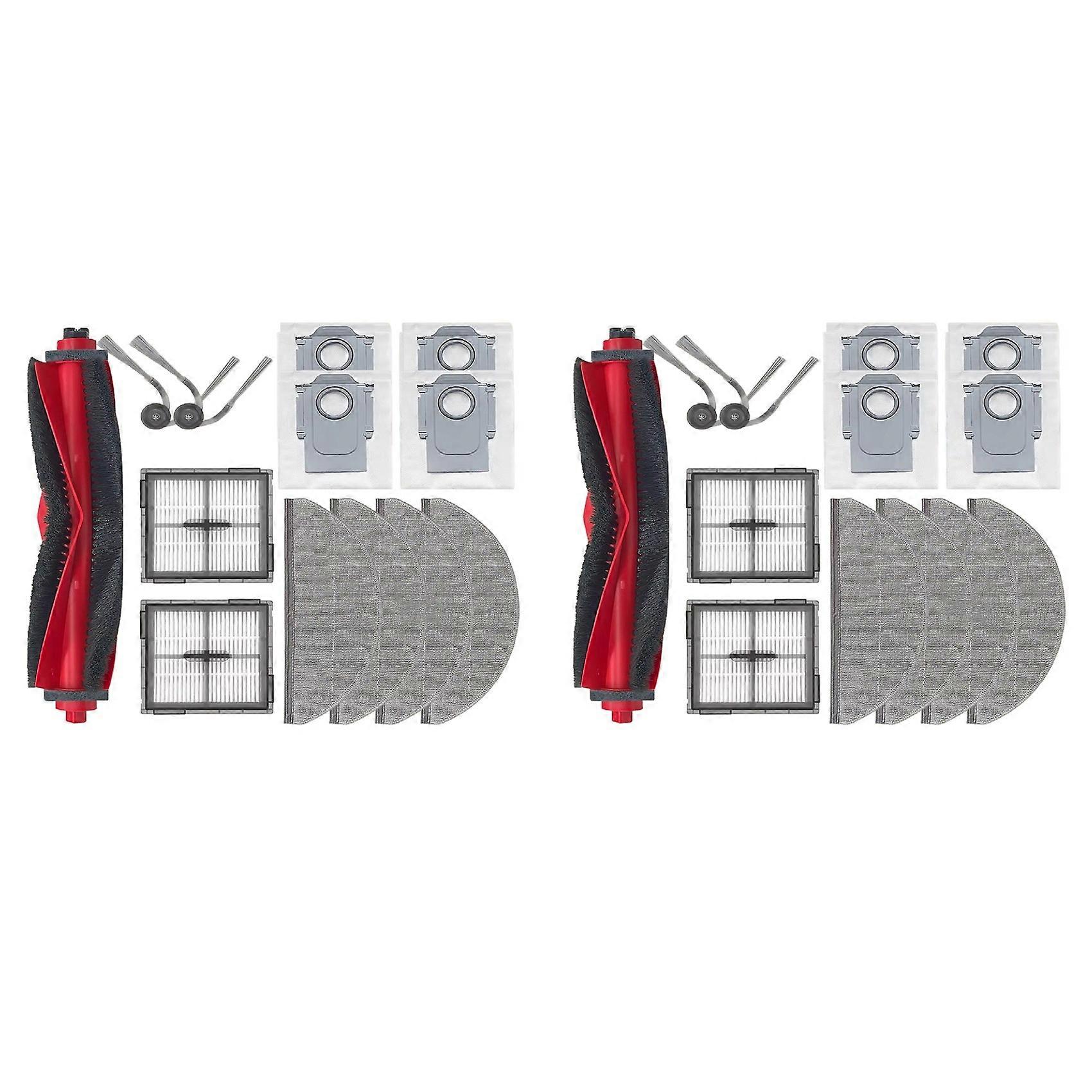 Ensemble De 2 Accessoires Pour Roborock Q8 Max Pro / Q8 Max Pro+ / Q8 / Q8 / Q8+ : Brosse Principale, Chiffons De Nettoyage, Filtre Et Sac À Poussière