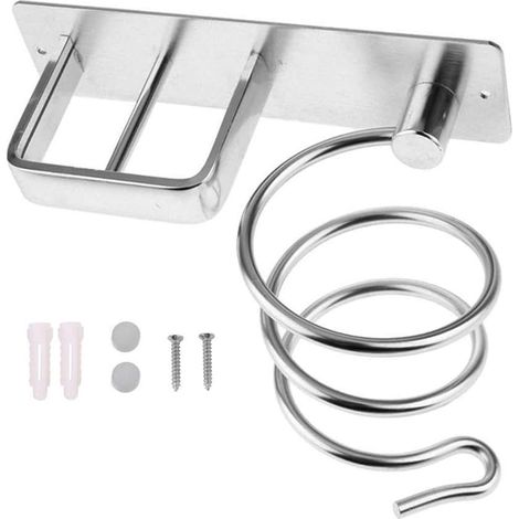 Haartrockner-halter, Haartrockner-halter, Glätteisen-halter, Haartrockner-halter, Haartrockner-halter, Blas-aluminium-wandhalterung, Spiralförmiger Haartrockner-halter Mit Zwei Löchern