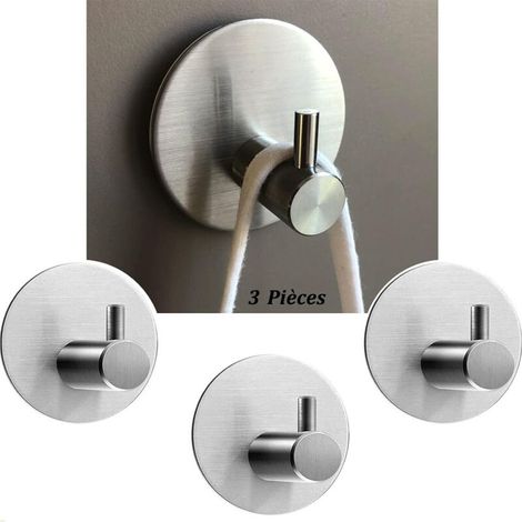 Klebehaken, Selbstklebender Wand-wc-handtuchhaken Für Badezimmer, Selbstklebender Wand-küchenhandtuchhalter, Befestigungshalter Ohne Bohren (grau)