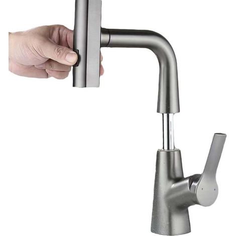 Küchenarmatur Mit Brause, Kaltstart-waschtischarmatur Aus Zinklegierung Mit Schwenkbus, Dreifach-sprühmodus-wasserhahn, Mischbatterie Mit Herausziehbarer Brause, Spritzpistole
