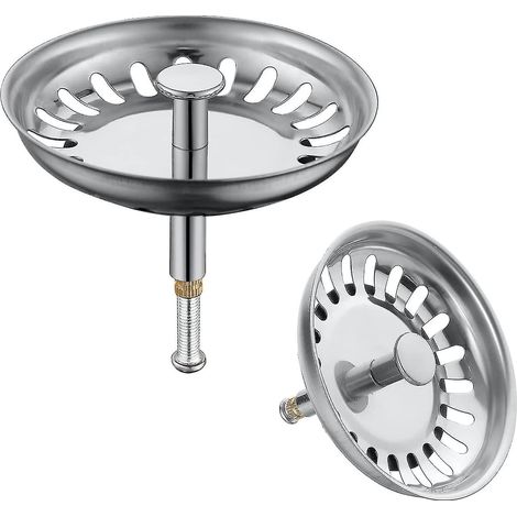 Küchenspülenfilter, 79 Mm, Edelstahl, Küchenspülen-stopper, 2 Küchenspülenfilter, Spülbecken-sieb-stopper-filter Mit Verstellbarer Höhe