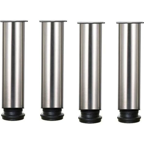Möbelbein-set Mit 4 Höhenverstellbaren Möbelfüßen Aus Edelstahl Für Sofa-tischschränke – 20 Cm – 20 Cm – Trimec