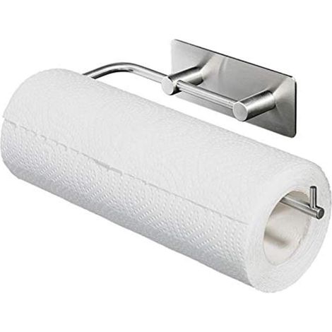 Papierrollenhalter, Abrollhalter Für Papierhandtücher, Kein Bohren An Der Wand, Papierhalter Aus Edelstahl, 3m-kleber, Selbstklebend, Für Küche, Toilette, Badezimmer – Fei Yu