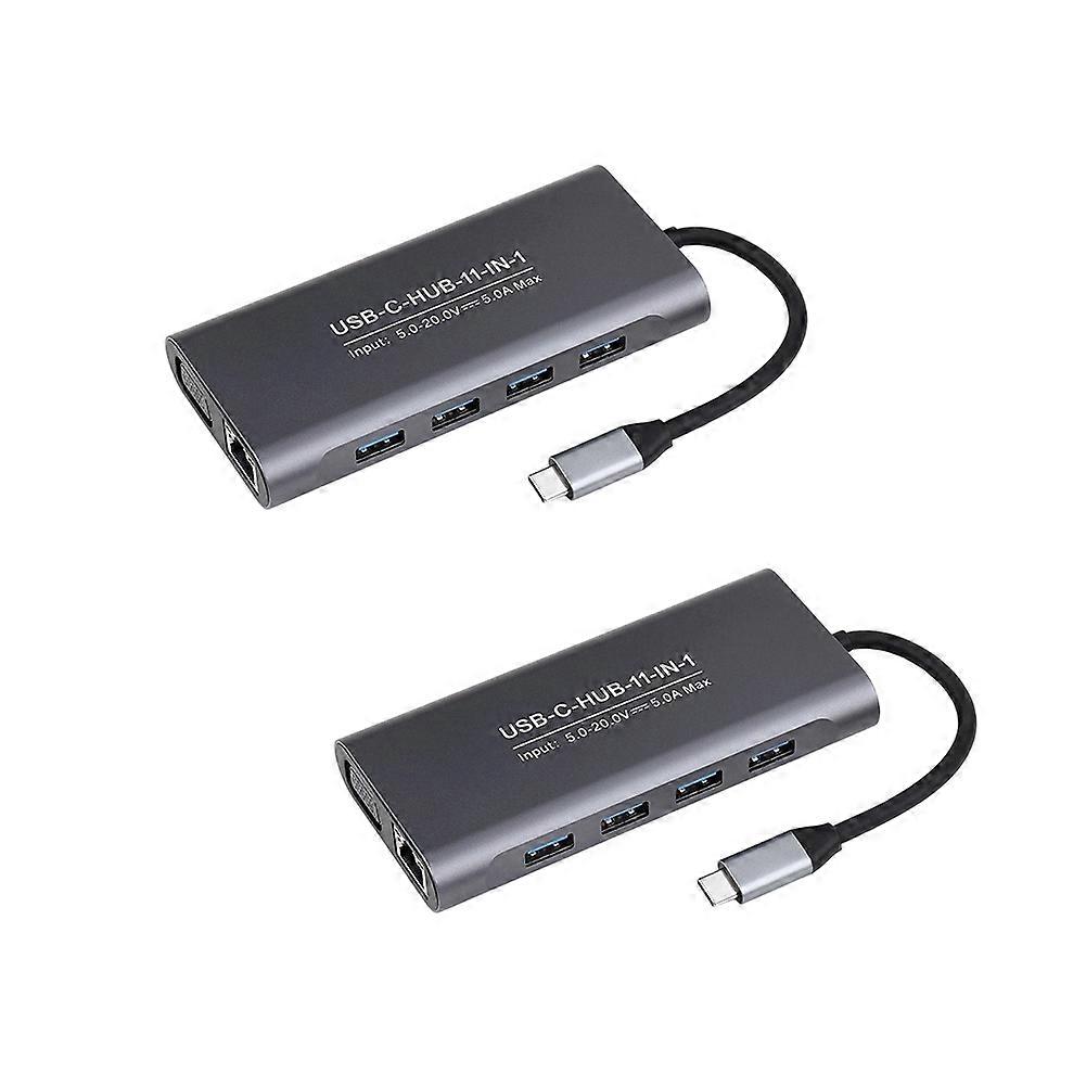 Station D'Accueil Hub Usb-c 11-en-1, Compatible Hdmi 4k 30 Hz, Avec Ports Usb 3.0 Et Charge Rapide Pd 100 W