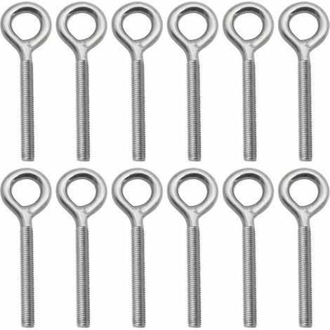 Set Mit 12 Augenschrauben Aus Edelstahl 304, Augenschraube Für Schaukelmaschine Im Freien – M4