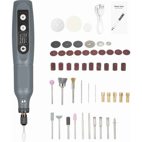 Tonysa Mini-akku-bohrmaschine Mit 5-gang-einstellung, Kabellos, Wiederaufladbar, Schraubstock-handbohrset, Anwendbar Für Heimwerker, Holz, Schmuck