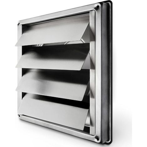 Tonchean – 150 Mm Lüftungsgitter Aus Edelstahl – Rückschlagventil Mit Beweglichen Lamellen – Witterungsbeständig – Einfache Installation Für Abzugshauben Und Werkstätten