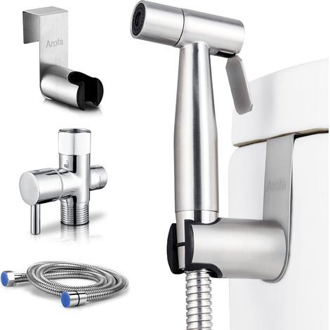 Toilettenhygieneset. 3-wege-wasserhahn + Abs-handbrause + 1,2 M Schlauch + Halterung