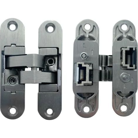 Unsichtbares Linkes Scharnier Aus Zamak-satin, Verstellbar In 3 Dimensionen, 95 X 23/6 – Secury-t