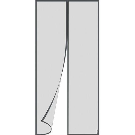 Vurahome – Magnetischer Moskitonetz-vorhang, Schwarzer Magnetischer Moskitonetz-vorhang Für Fenstertüren, Anti-mücken Und Fliegen (grau, 90 X 210 Cm)