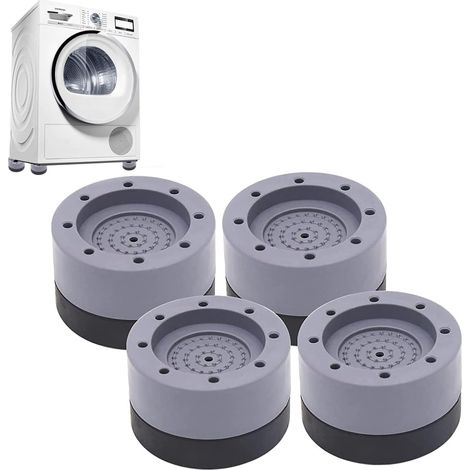 Waschmaschinen-fußpolster, 4 Stück, Universelle Anti-vibrationsmatten Für Waschmaschine – Rutschfeste Gummi-pads, Fußpolster