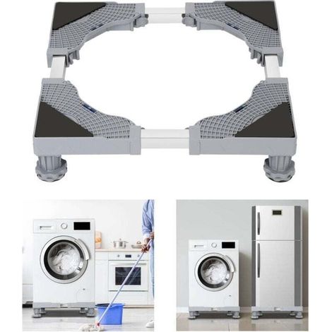 Waschmaschinenhalterung, Kühlschrankwagen-rollenhalterung, Xu, Rollen Für Trockner, Waschmaschine, Gefrierschrank, Verstellbar Von 41–66 Cm Mit 4 Füßen – Kzq
