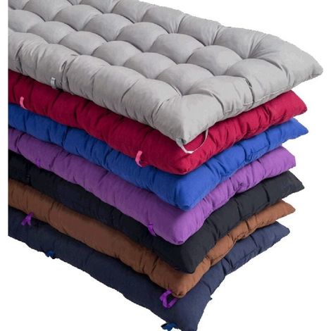 Ymyny Rechteckiges Baumwollkissen Für 2- Oder 3-sitzer-gartenbank, 8 Cm Dick, Für Lounge-sessel, Schaukel, Terrasse, Drinnen Und Draußen, Grau, 110 X 40 Cm